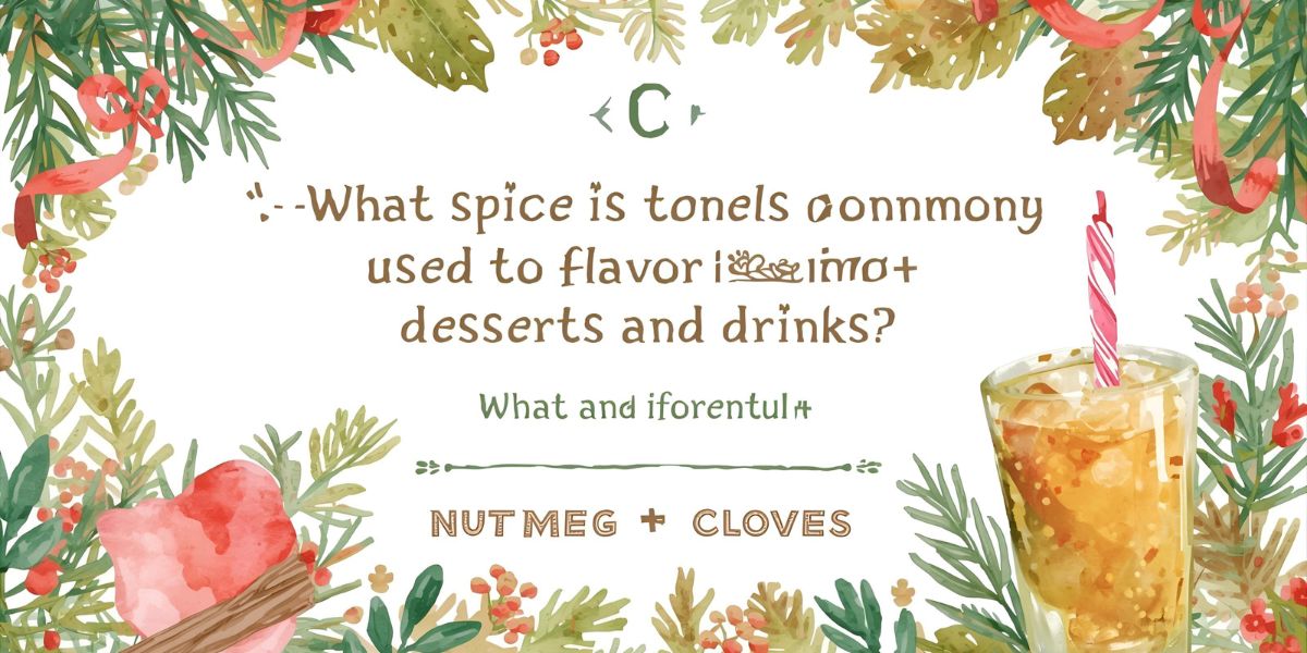 C — What spice is commonly used to flavor winter desserts and drinks