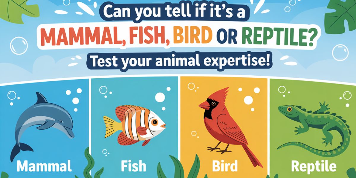 Can You Tell If It’s a Mammal, Fish, Bird, or Reptile Test Your Animal Expertise!