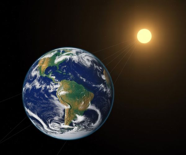 Earth's tilt away from the Sun