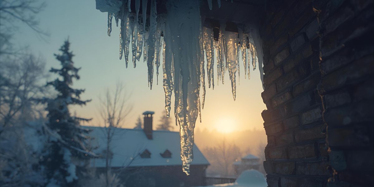 I — What frozen formation dangles from a roof