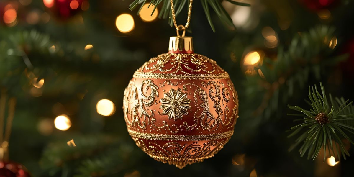 In Germany, while gold is commonly used for Christmas tree decorations, it’s traditional to include which distinctive ornament