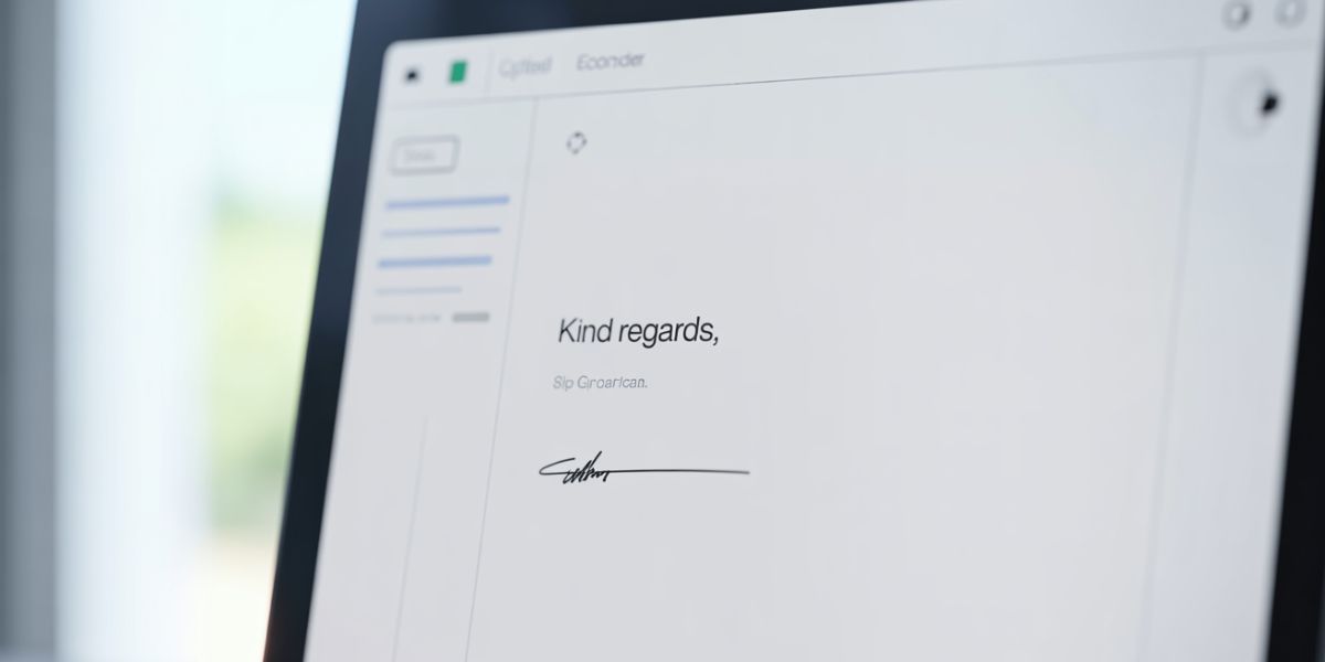 Kind regards (email closing)