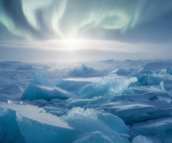 Light reflected off polar ice caps