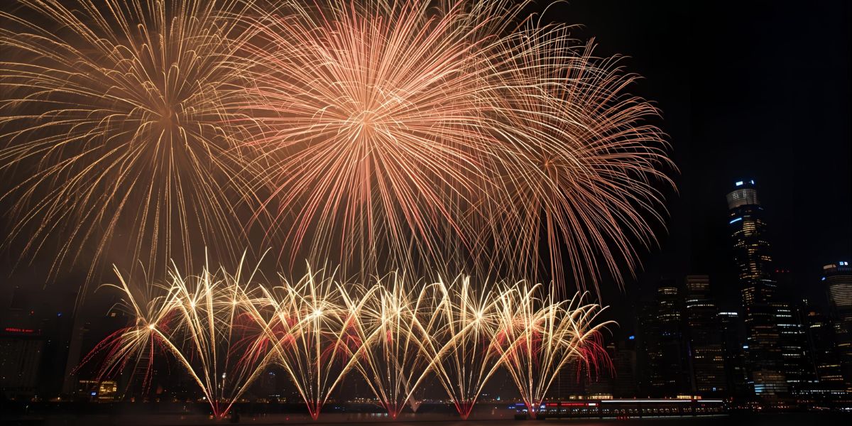 Over seven tons of fireworks light up the sky to welcome the New Year. Which of these cities celebrates it first