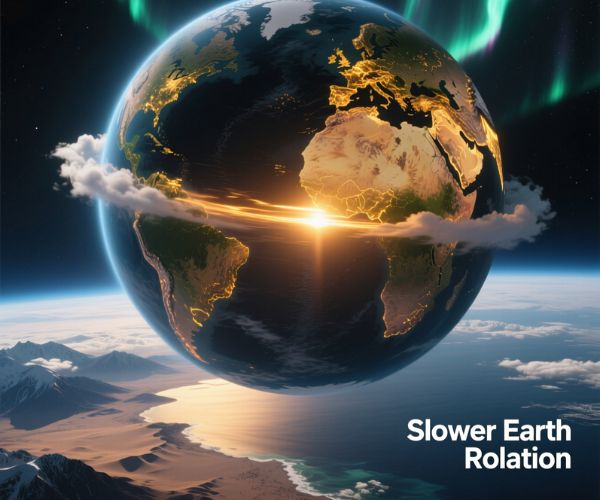 Slower Earth rotation
