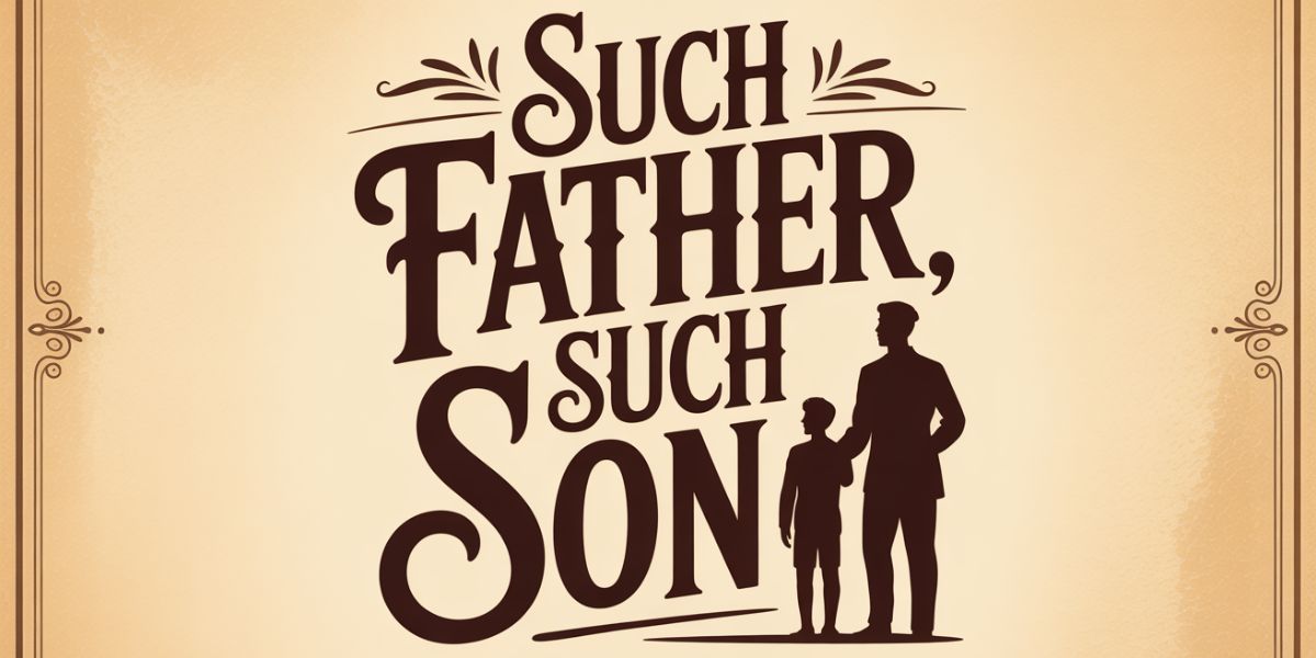 Such ___, such son (proverb)