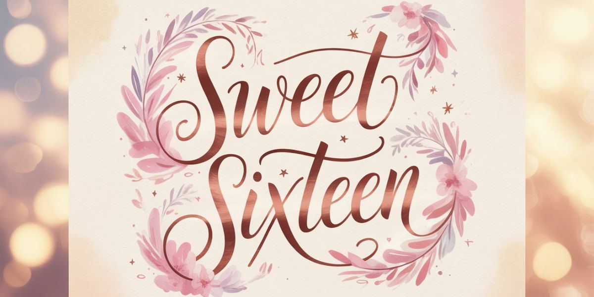 Sweet ___ (milestone birthday phrase)