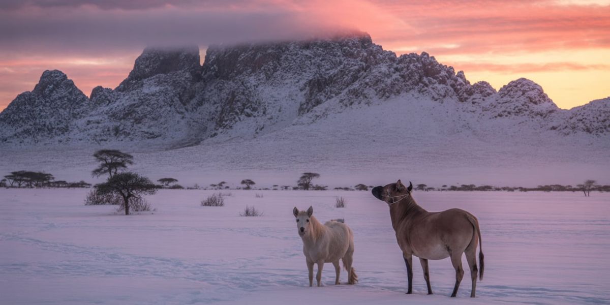 True or false It is possible to experience snow in Africa during the winter.