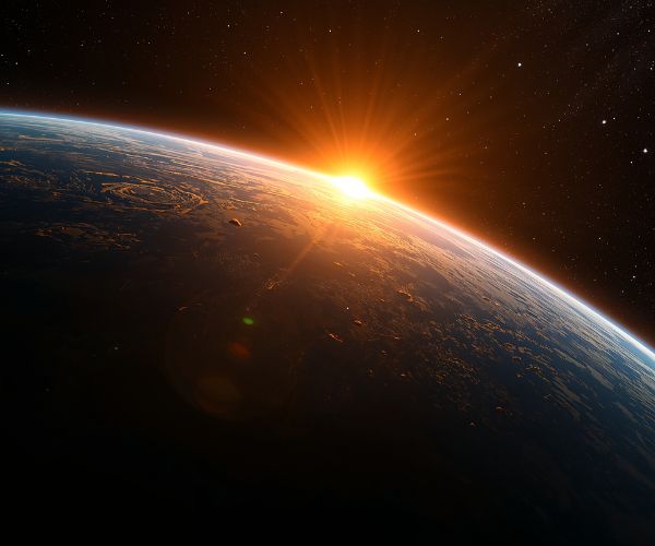 Earth's tilt away from the Sun