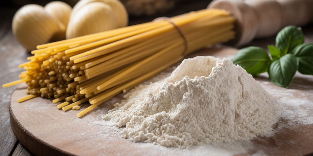 What kind of flour is most commonly used in traditional Italian pasta