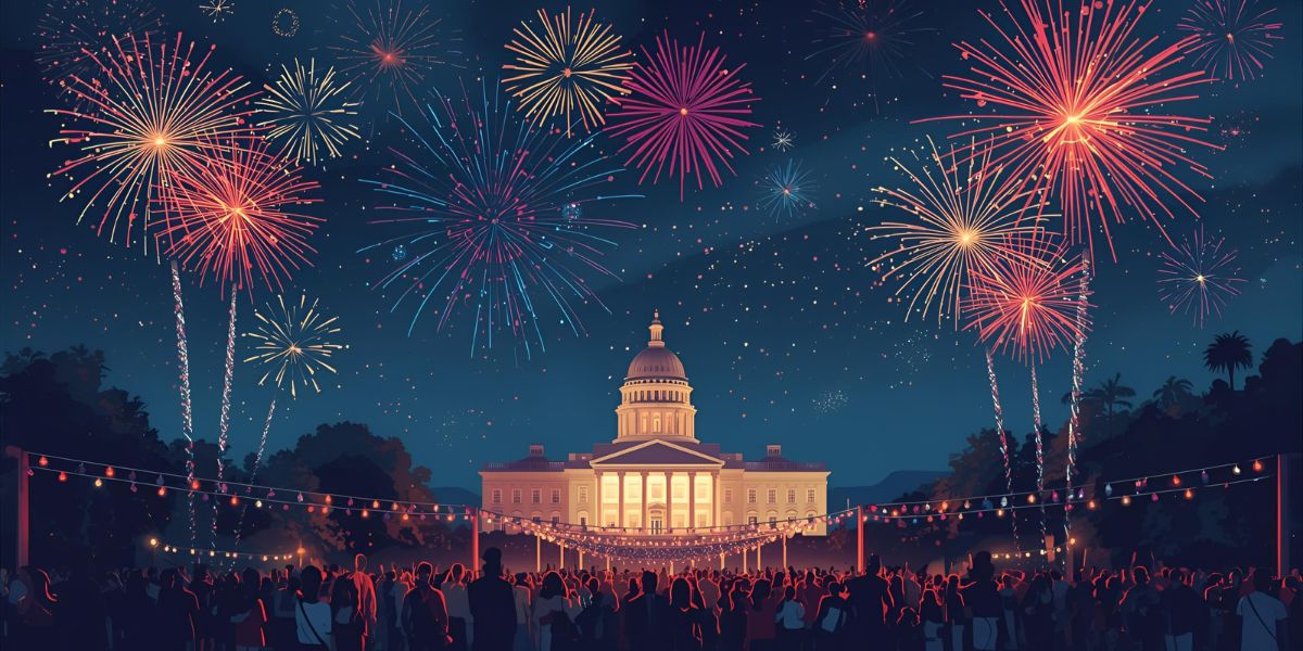 Which celebration in the United States is best known for its fireworks