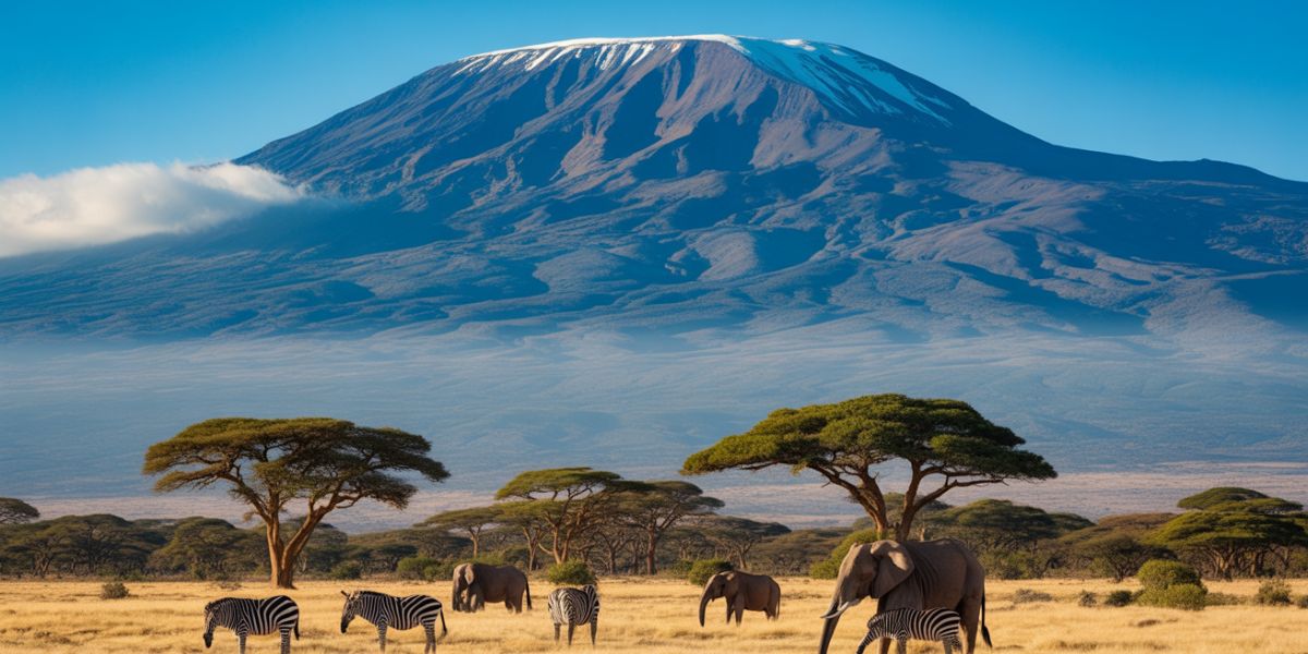 Which country is famous for the stunning snow-capped peak of Mount Kilimanjaro