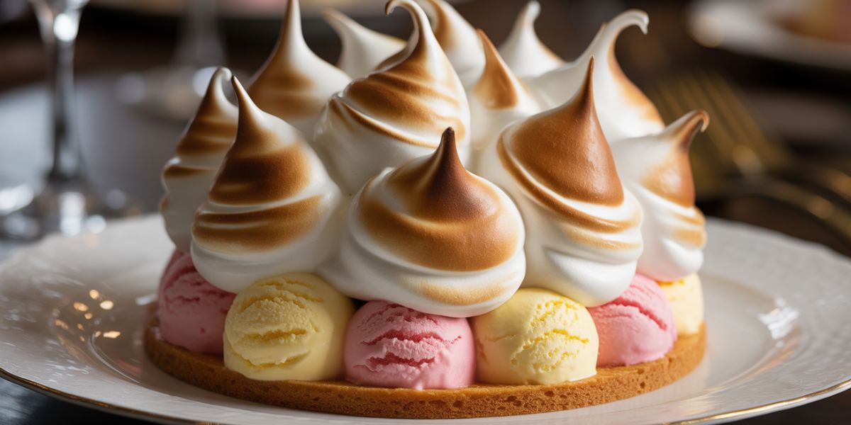 Which dessert, named after a U.S. state, is made with layers of ice cream and toasted meringue