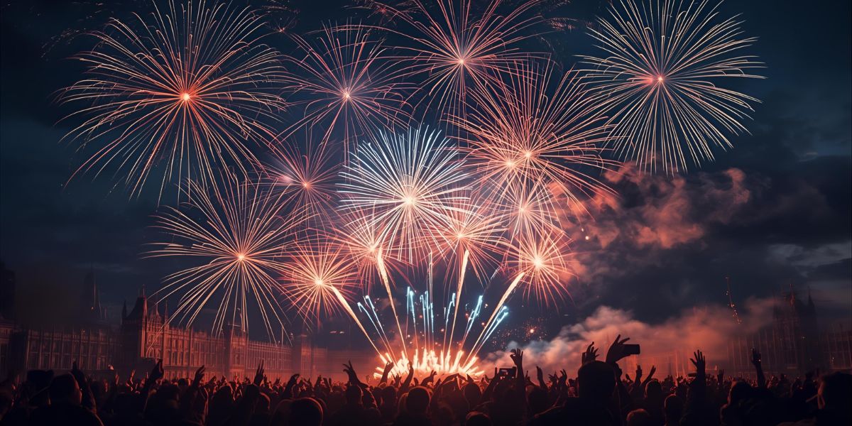 Which event in the U.K. is commonly linked to bonfires and fireworks