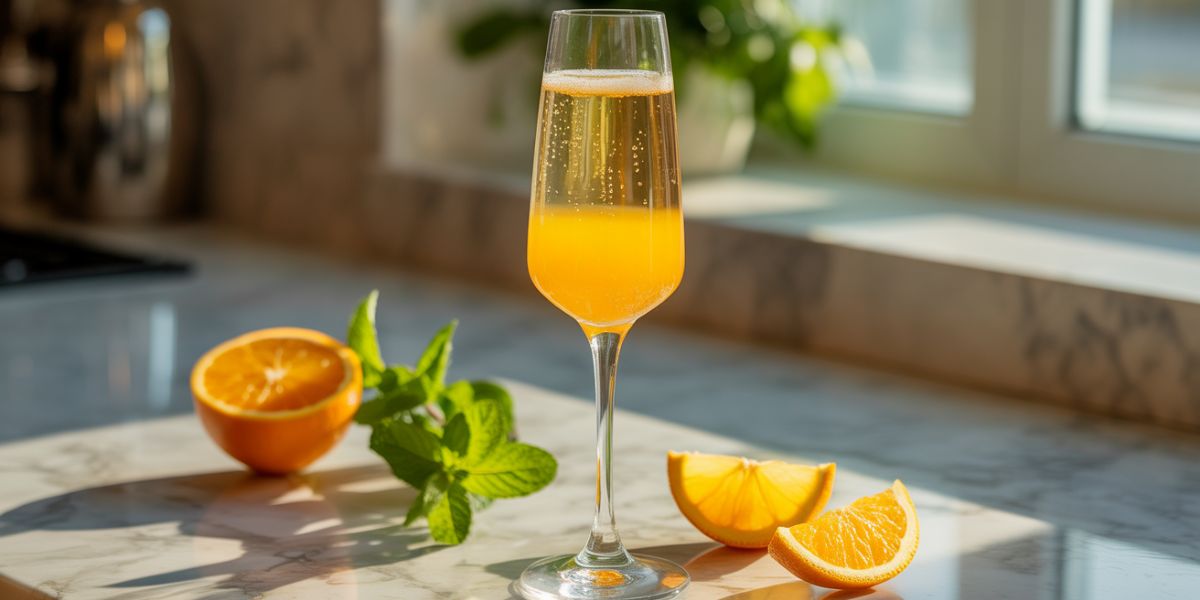 A Mimosa is crafted with champagne and which type of juice
