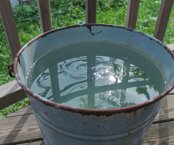 A bucket of water