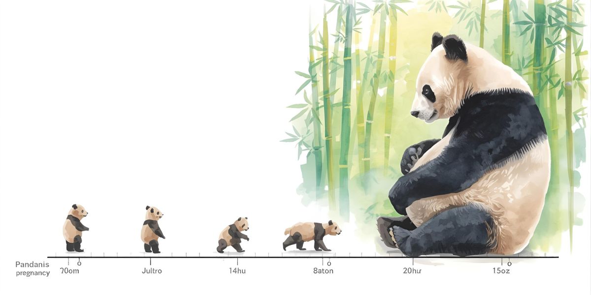 About how long is a panda’s pregnancy