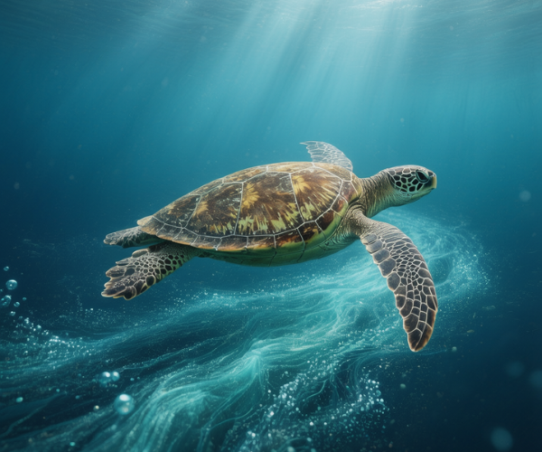 By following ocean currents