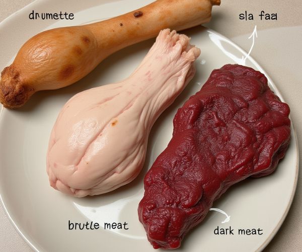 Drumette is white meat, flat is dark meat