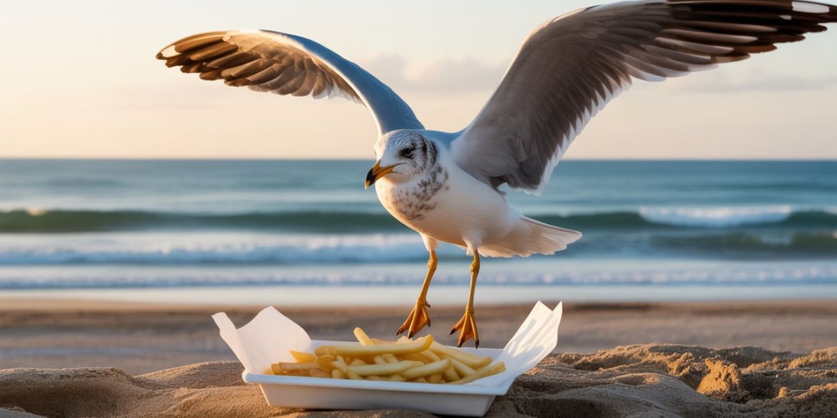 Ever had a seagull swoop in and steal your fries at the beach What's the name of this sneaky thief of the skies