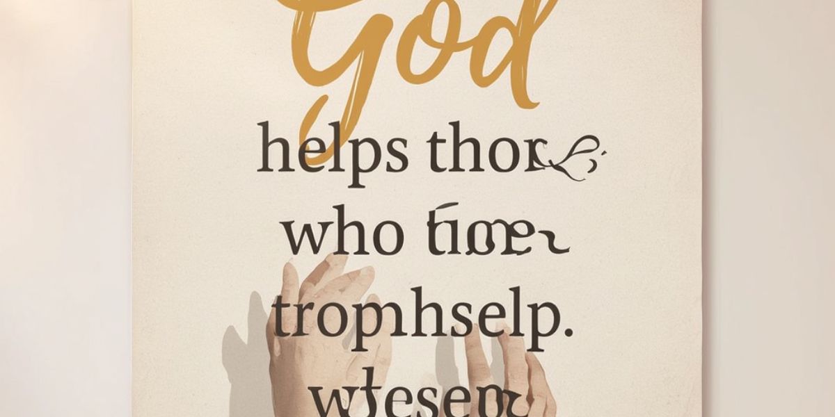 Fill in the blank ___ helps those who help themselves.