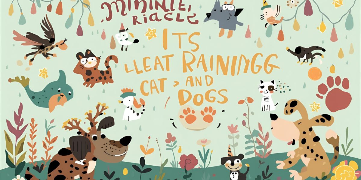 Get ready to think! What animal completes this phrase ‘It’s raining ___ and dogs’