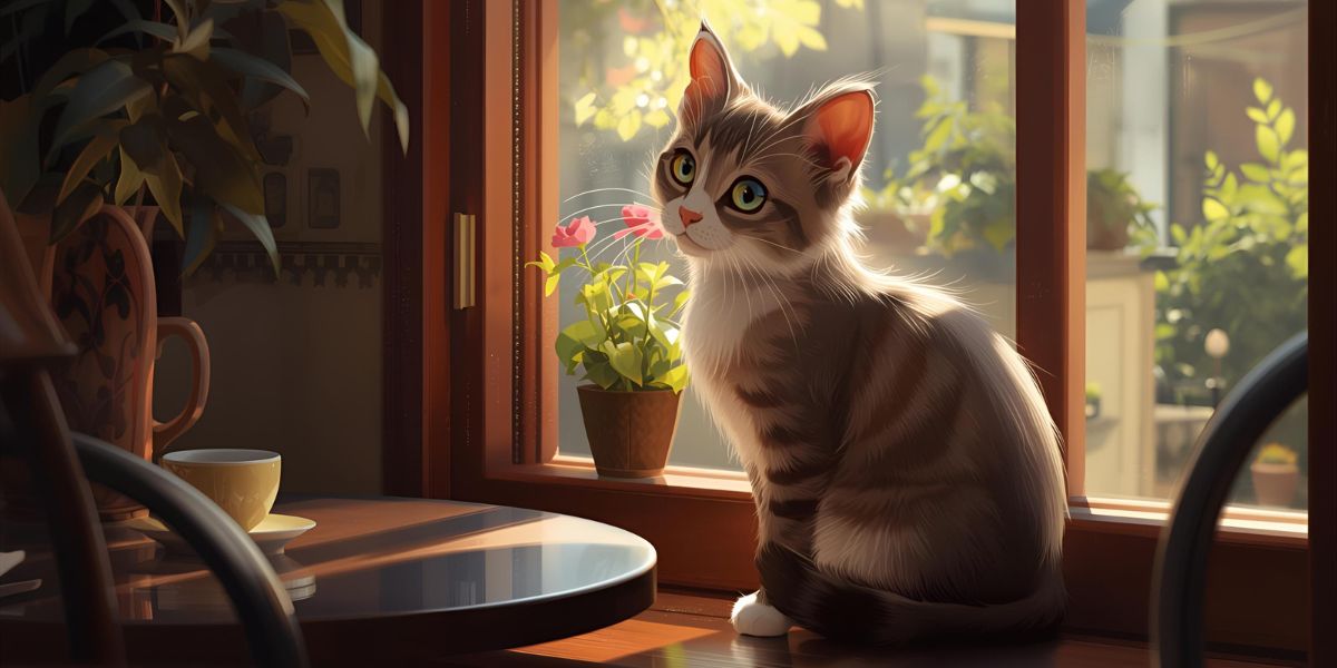 Imagine yourself in our cozy café— which delightful cat, with its irresistibly curled ears, captures your attention