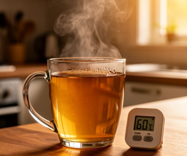 It should be warm but not boiling