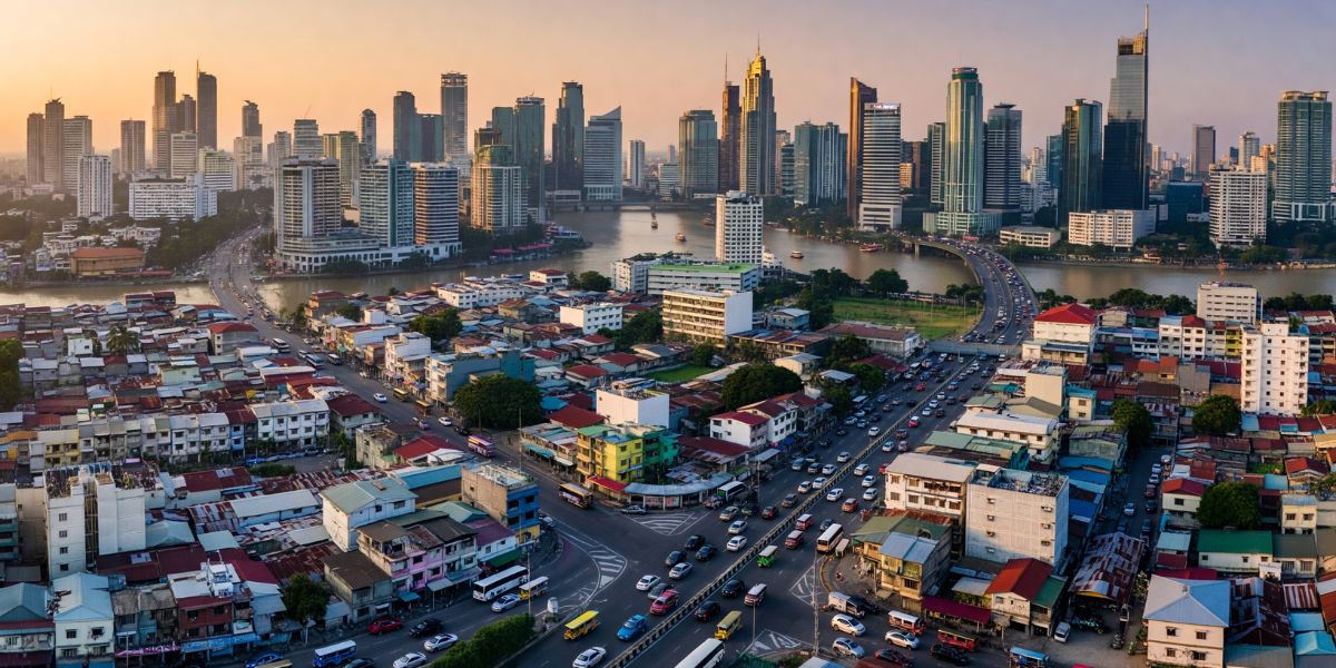 Nearly two million people live packed into a capital city covering just 16 square miles in the Philippines. What city is it