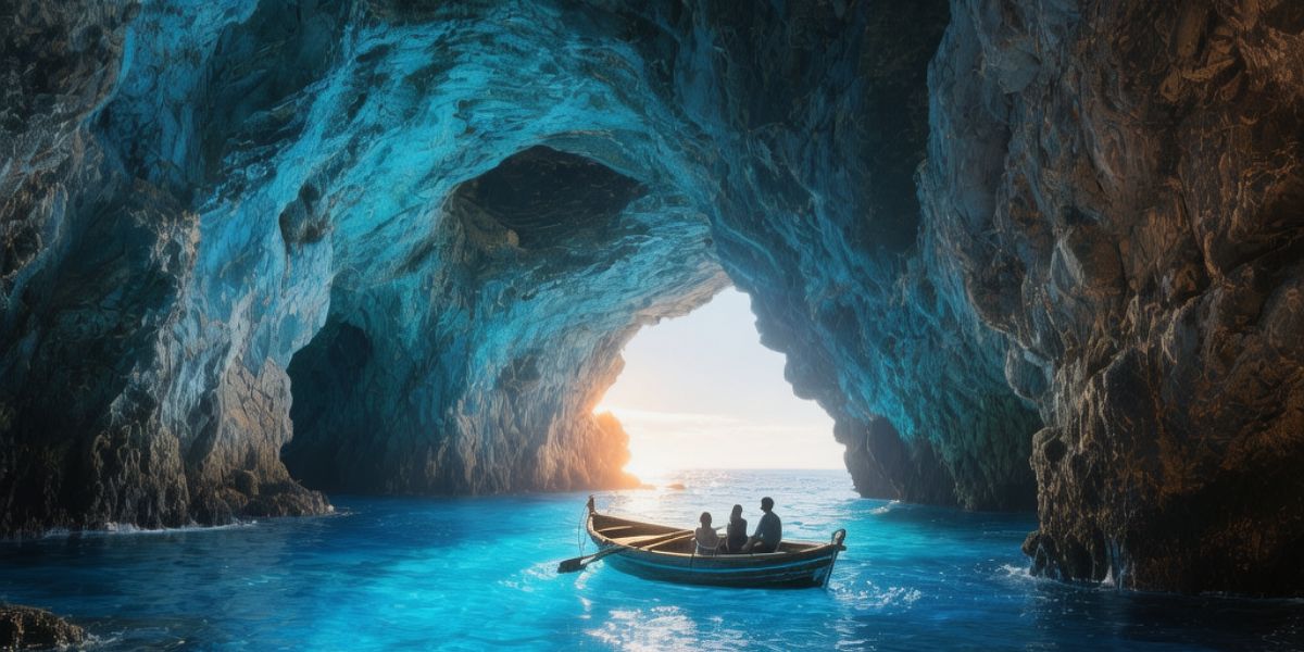 On which Italian island is the famous sea cave known as the Blue Grotto located