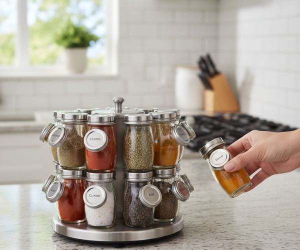 Pointed away from the stove for easier access