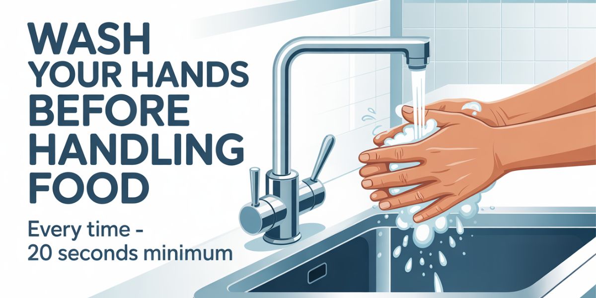 Should you wash your hands each time before handling food