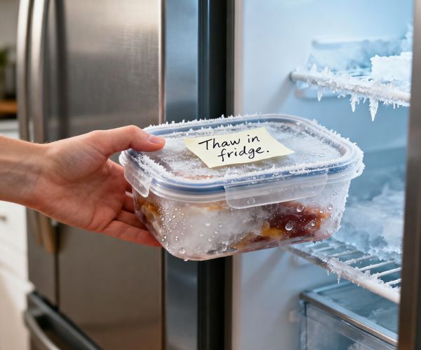 Take it out from the freezer and put it in the fridge