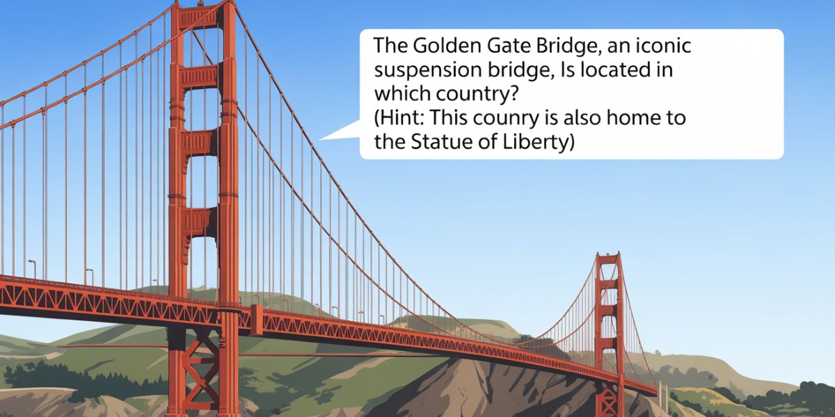 The Golden Gate Bridge, an iconic suspension bridge, is located in which country (Hint This country is also home to the Statue of Liberty!)