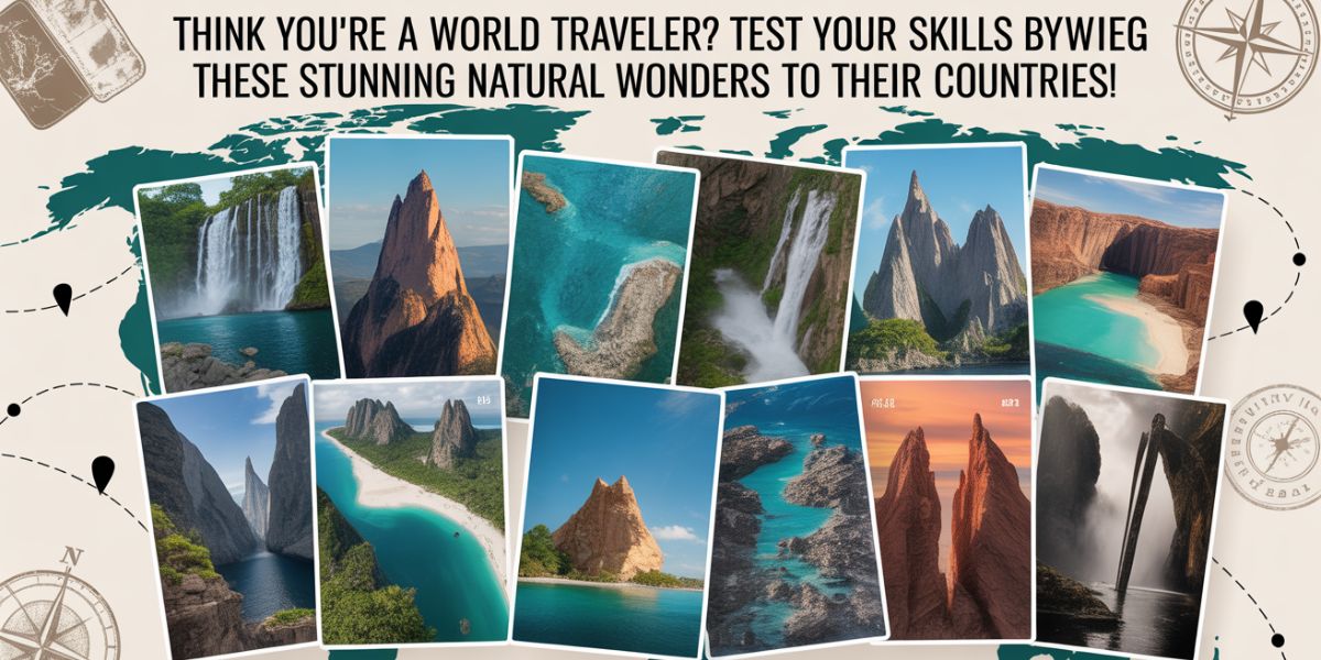 Think You’re a World Traveler Test Your Skills by Matching These Stunning Natural Wonders to Their Countries!