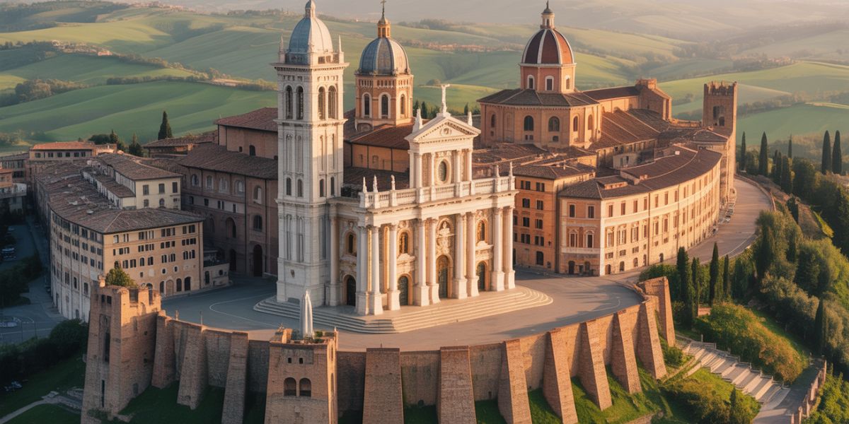 This small fortified city-state, known for its magnificent basilica and stunning Renaissance architecture, is called what