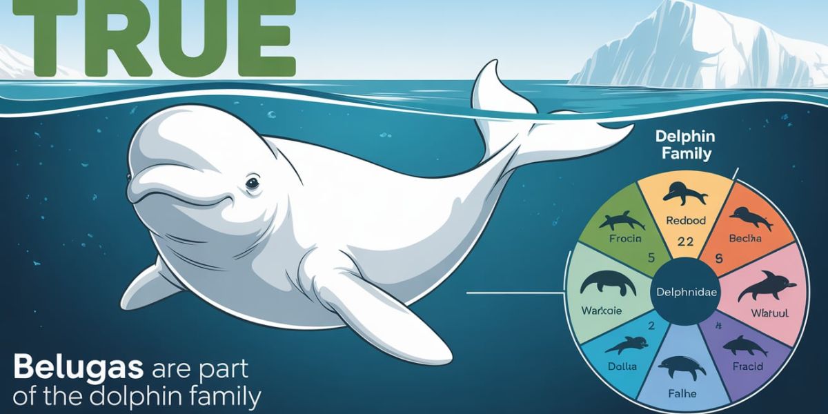 True or false Belugas belong to the dolphin family.