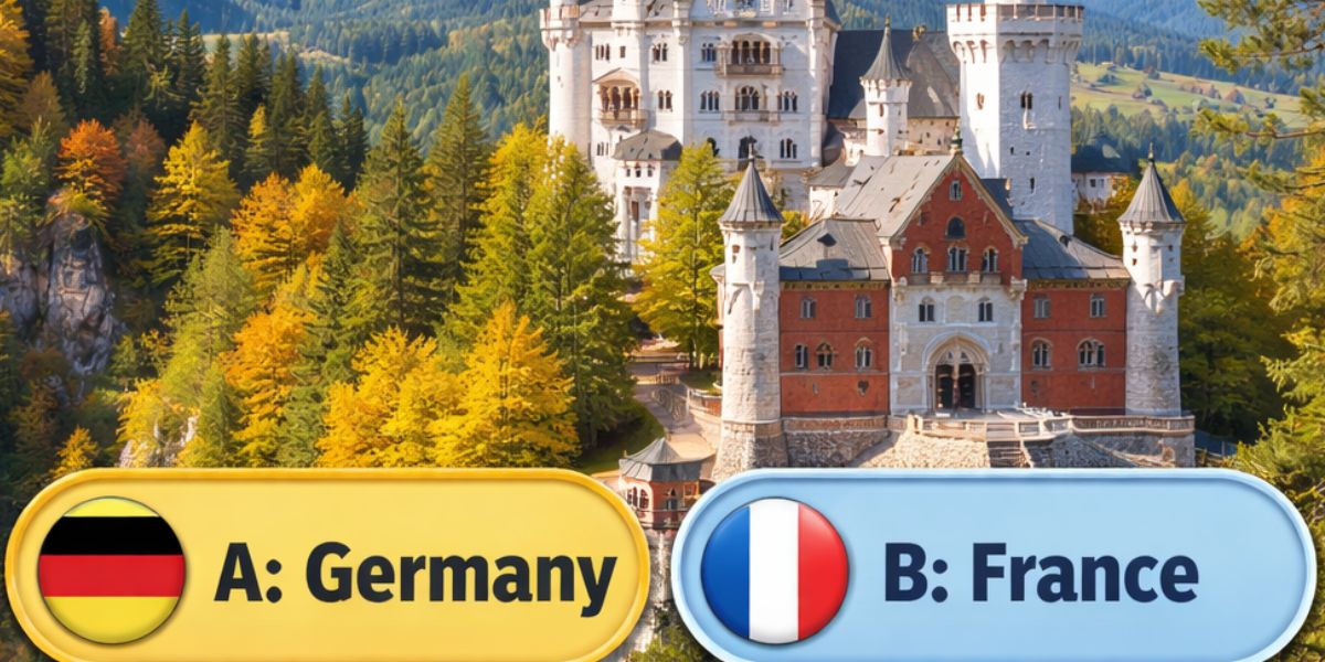 Kick off the quiz with this question: If you were exploring Neuschwanstein Castle, which country would you be visiting?