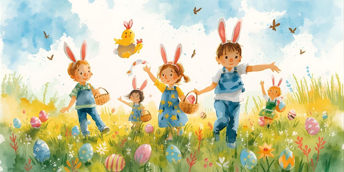 What activities do children commonly take part in during Easter
