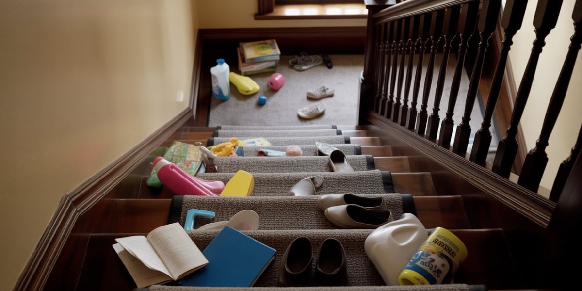 What area of the home can pose significant hazards if items are left scattered on it