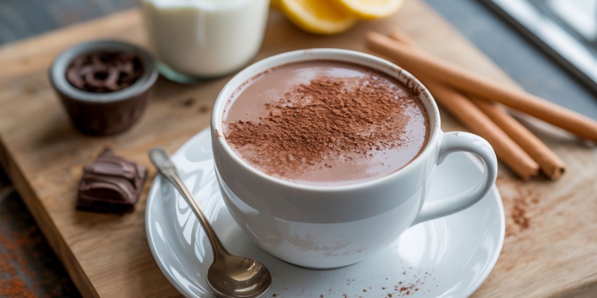 What common topping is typically added to hot chocolate