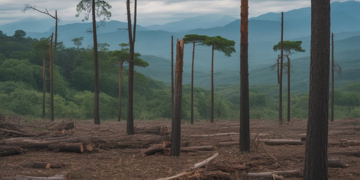 What do we call the destruction of forests resulting from human actions