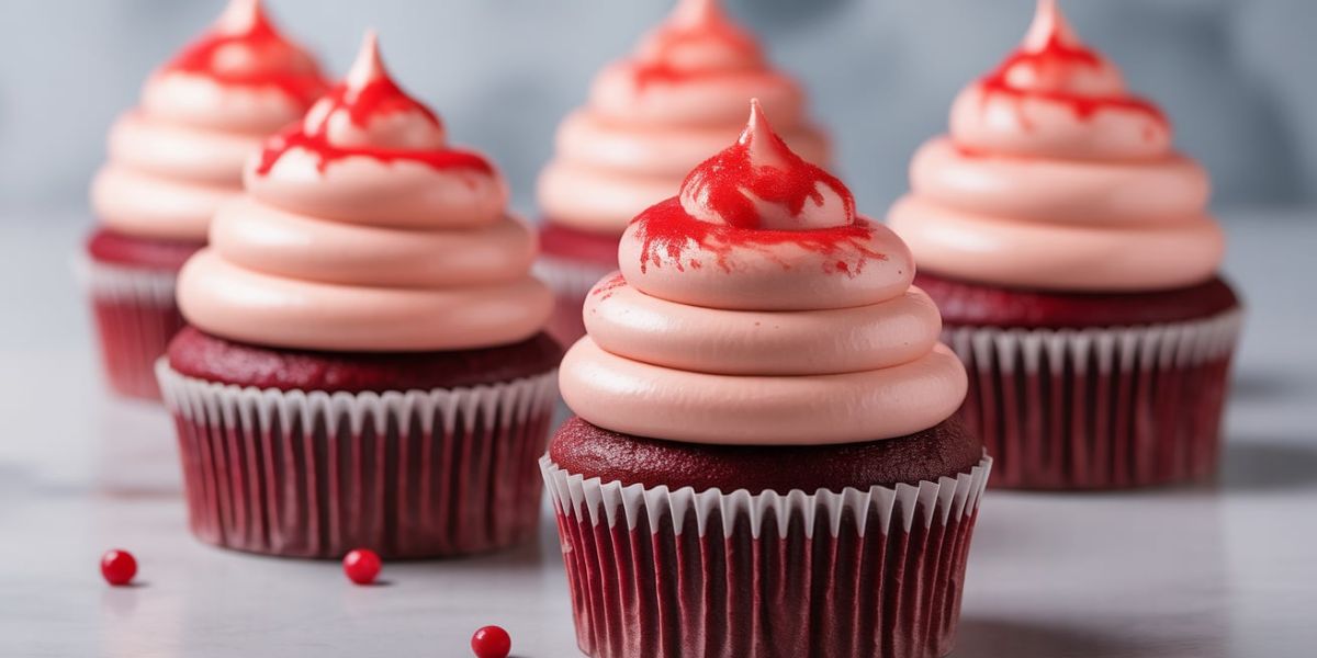 What flavor of frosting is most commonly paired with red velvet cupcakes
