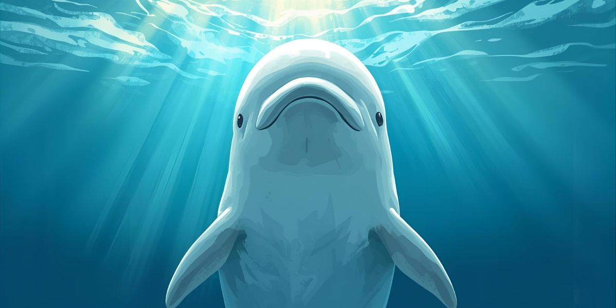 What is the name of the beluga whale's distinctive, rounded forehead