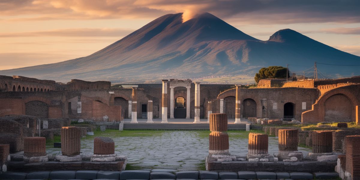 What is the name of the volcano that buried the ancient Roman city of Pompeii in 79 AD