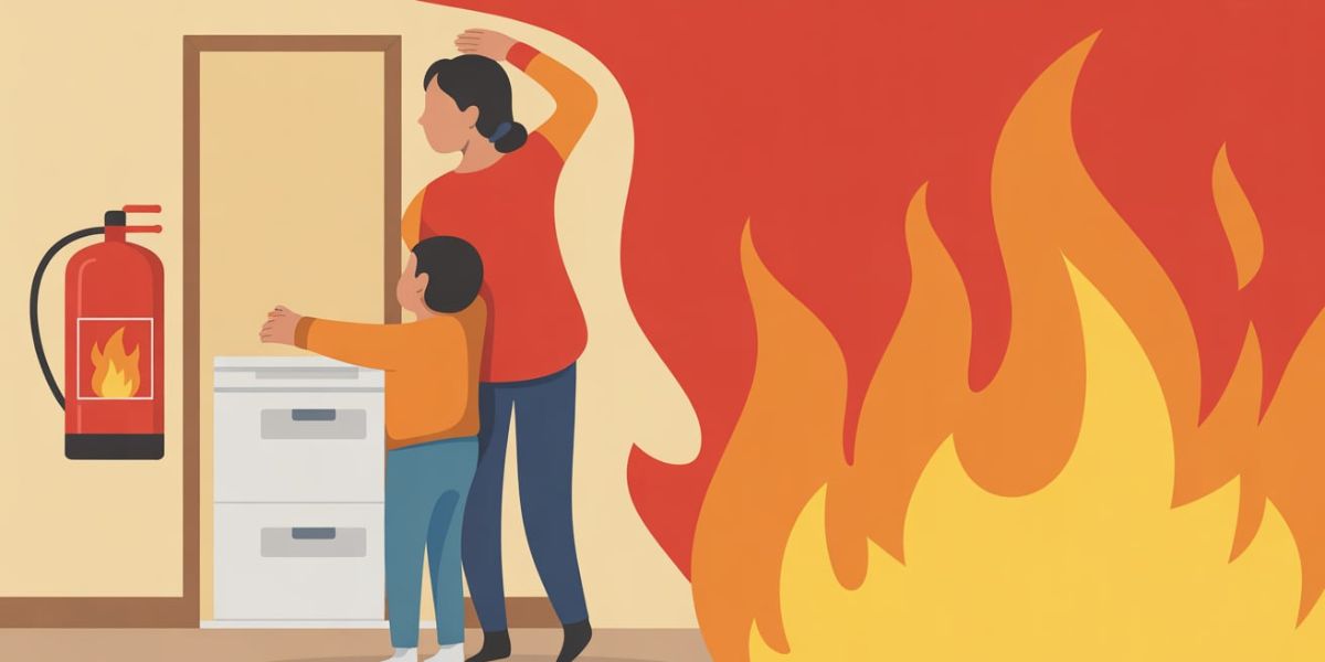What preparations should you and your family make in case of a fire