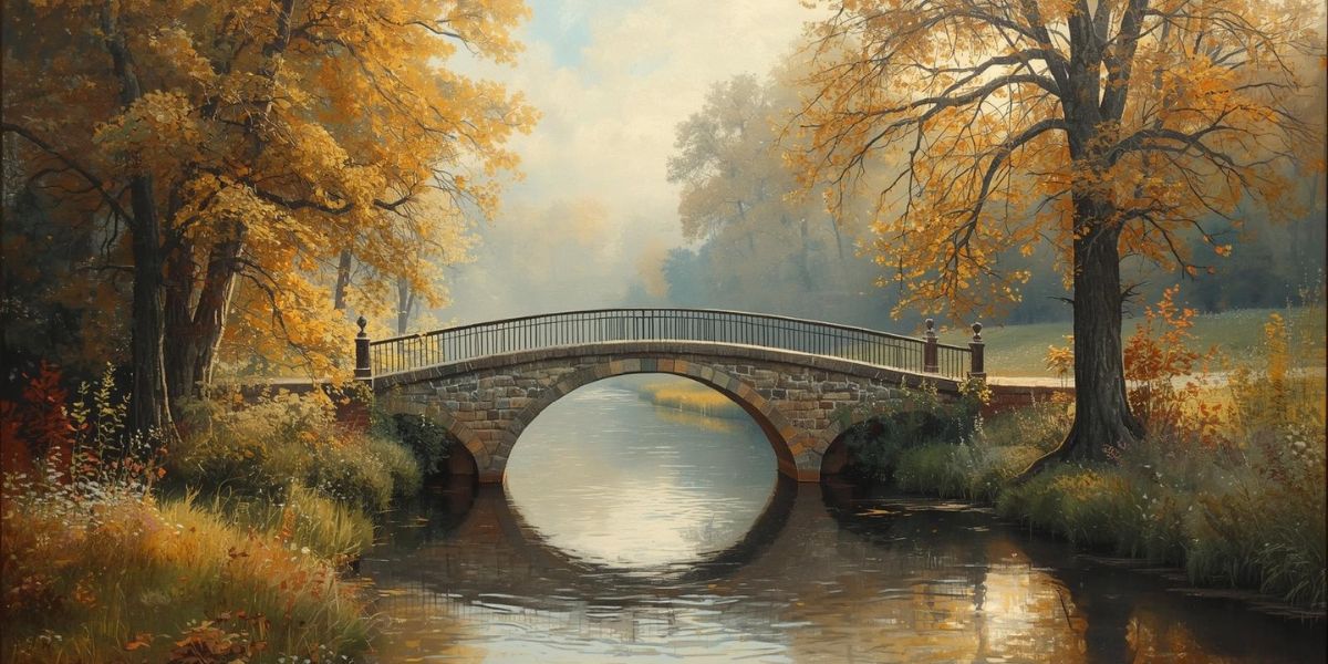 Where would you need to go to visit this charming bridge