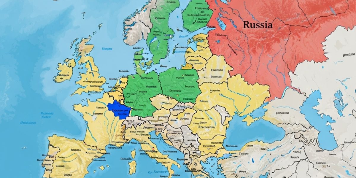 Which European country is the second-largest after Russia, occupying nearly 6% of the continent