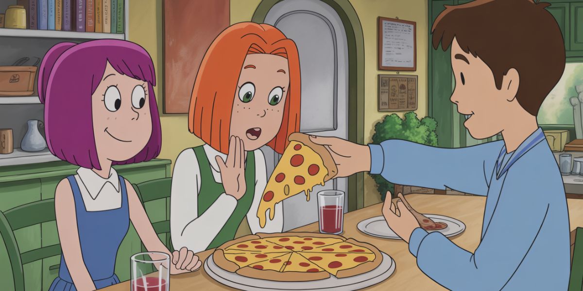 Which Friends character dislikes sharing pizza