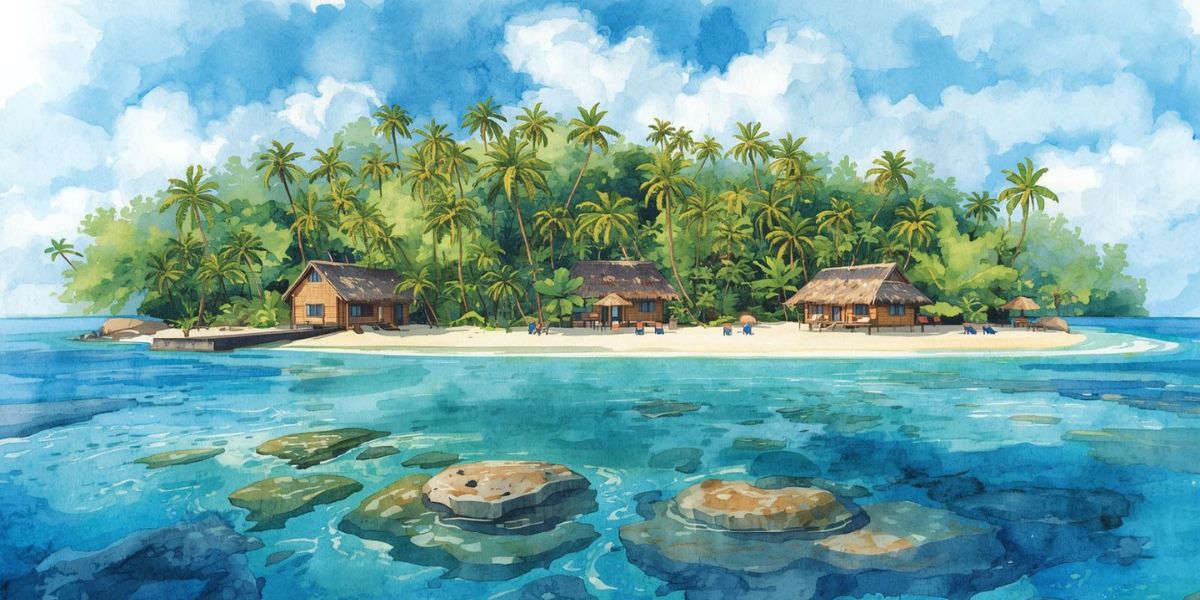 Which South Pacific archipelago is famous for its breathtaking coral reefs, clear waters, and welcoming inhabitants